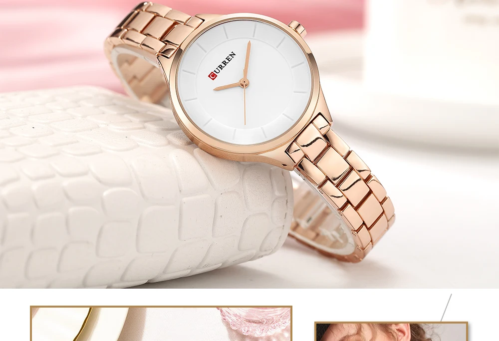 CURREN 9015 Luxury Women Watch Famous Brands Gold Fashion Design Bracelet Watches Ladies Women Wrist Watches Relogio Femininos