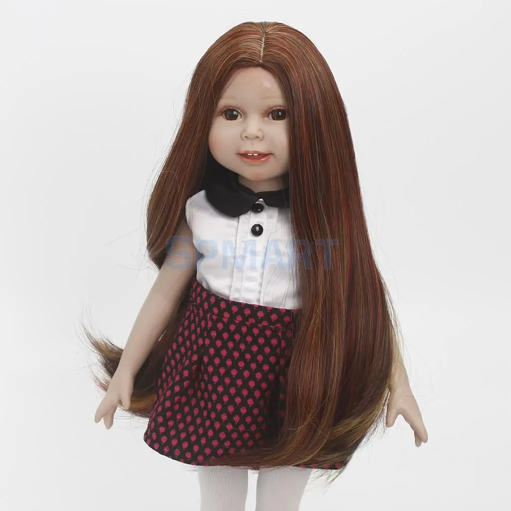 Вьющиеся/прямые волосы парик прическа для 18 ''кукол аксессуары