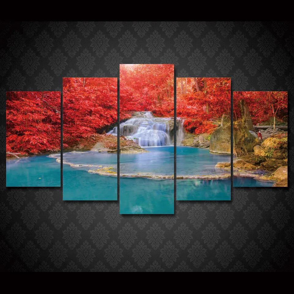 

Promotion High Quality HD Printed tropical sunset paradise Group Painting room decor print poster picture canvas Free shipping
