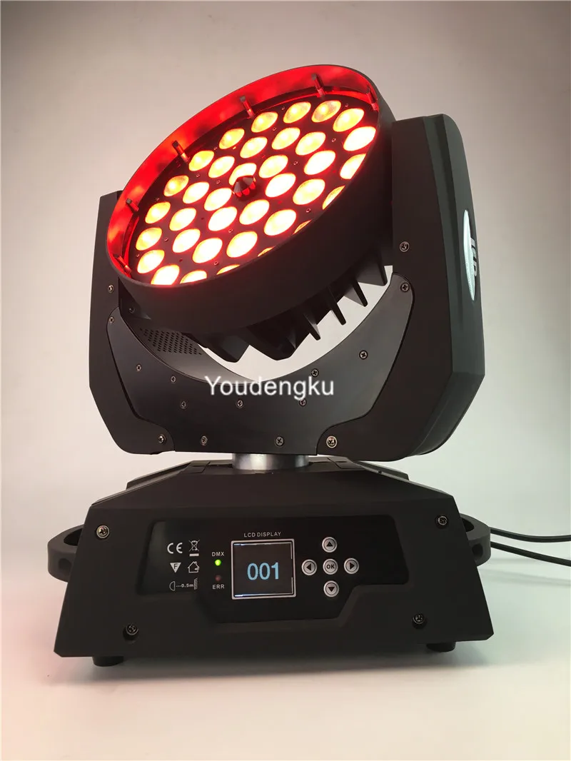 2 шт. 36*10 Вт 4-в-1 rgbw Смешивание цветов dmx zoom led moving head wash lyre movinghead light | Освещение