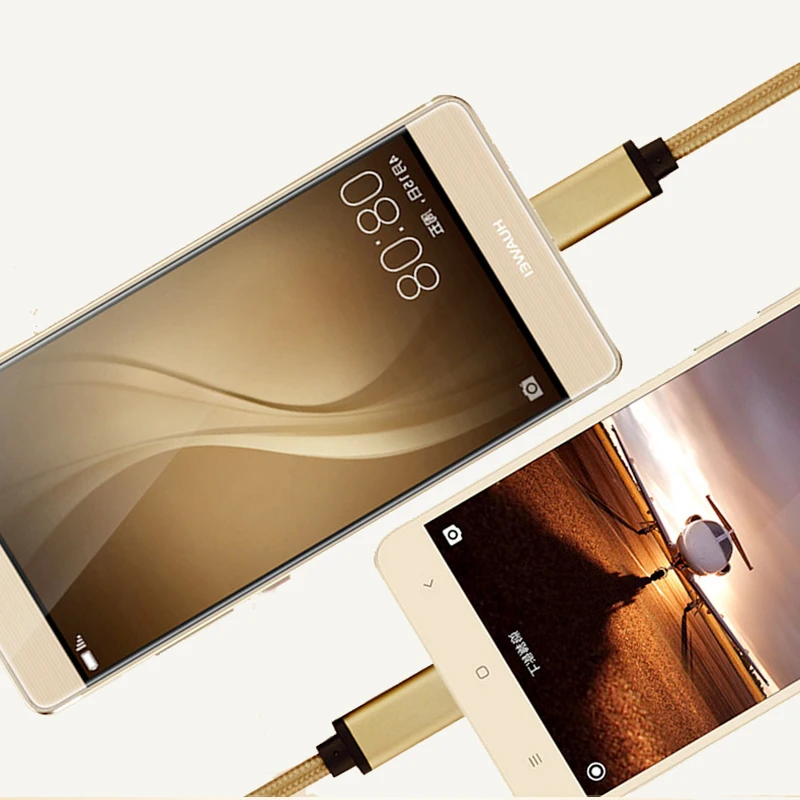 Универсальный USB 3.0 Type C Кабель Нейлон Линия Металлический Штекер Зарядки