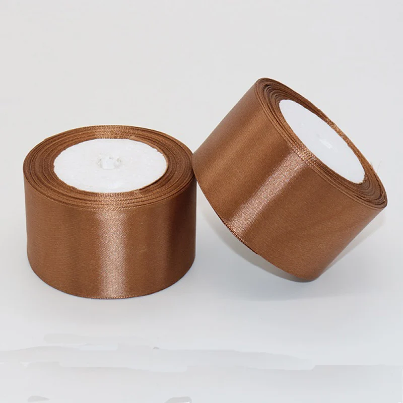 Коричневая шелковая сатиновая подарочная лента украшение для упаковки