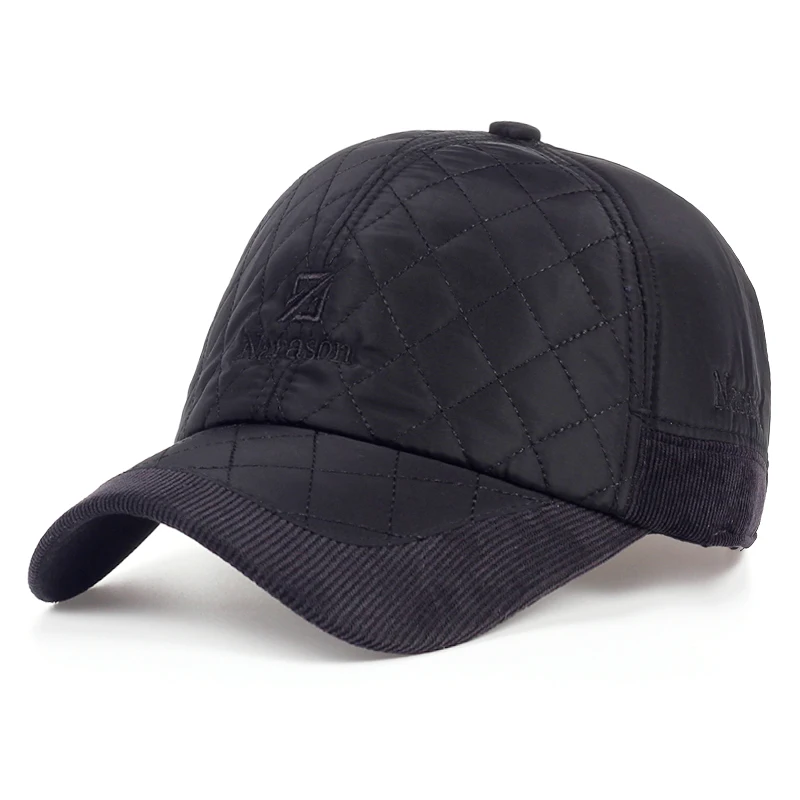 TUNICA теплая зимняя бейсболка для мужчин бренд Snapback черная однотонная шапочка, бейсбол мужские зимние шапочки ушанка хлопок