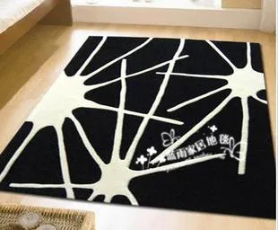 Модные абстрактные короткие утолщенные черно белые Ковровые Коврики для