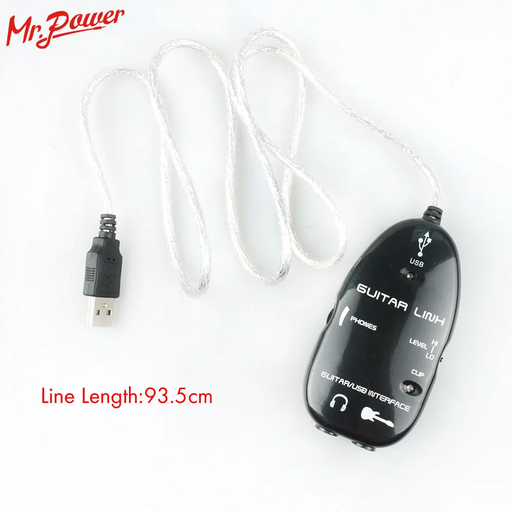 USB аудио кабель для подключения к электрогитаре подключение компьютеру ПК MAC MP3