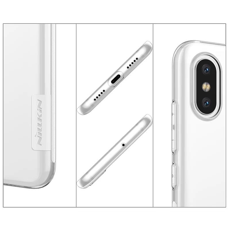 Оригинальный чехол Nillkin для телефона Xiaomi mi 8 натуральный мягкий прозрачный ТПУ с
