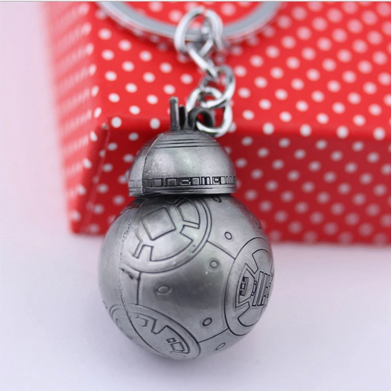 Кино &quotЗвездные войны&quot 7 The Force Awakens брелок игрушки BB 8 R2D2 Droid робот Металлический