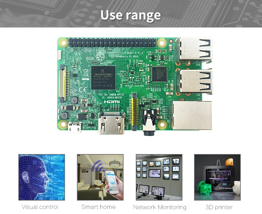 Raspberry Pi 3 Model B комплект+ ABS чехол+ sd-карта+ радиатор+ 5V2. 5A адаптер питания для Raspberry Pi 3B