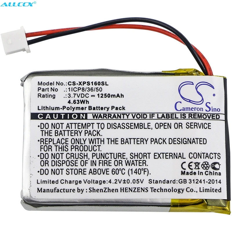 Аккумулятор Cameron Sino 1250 мАч 1ICP8/36/50 для GPS 160 X SkyPro|Цифровые аккумуляторы| |