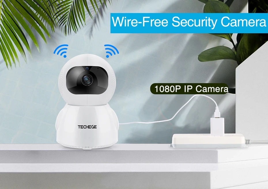 Techege, 1080 P, 720 P, IP камера, беспроводная домашняя камера безопасности, камера наблюдения, Wifi, ночное видение, CCTV камера, 2 Мп, детский монитор