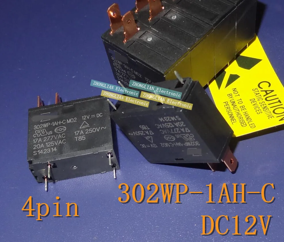Реле питания 100 шт./лот 302WP-1AH-C 302WP M02 DC12V 17A