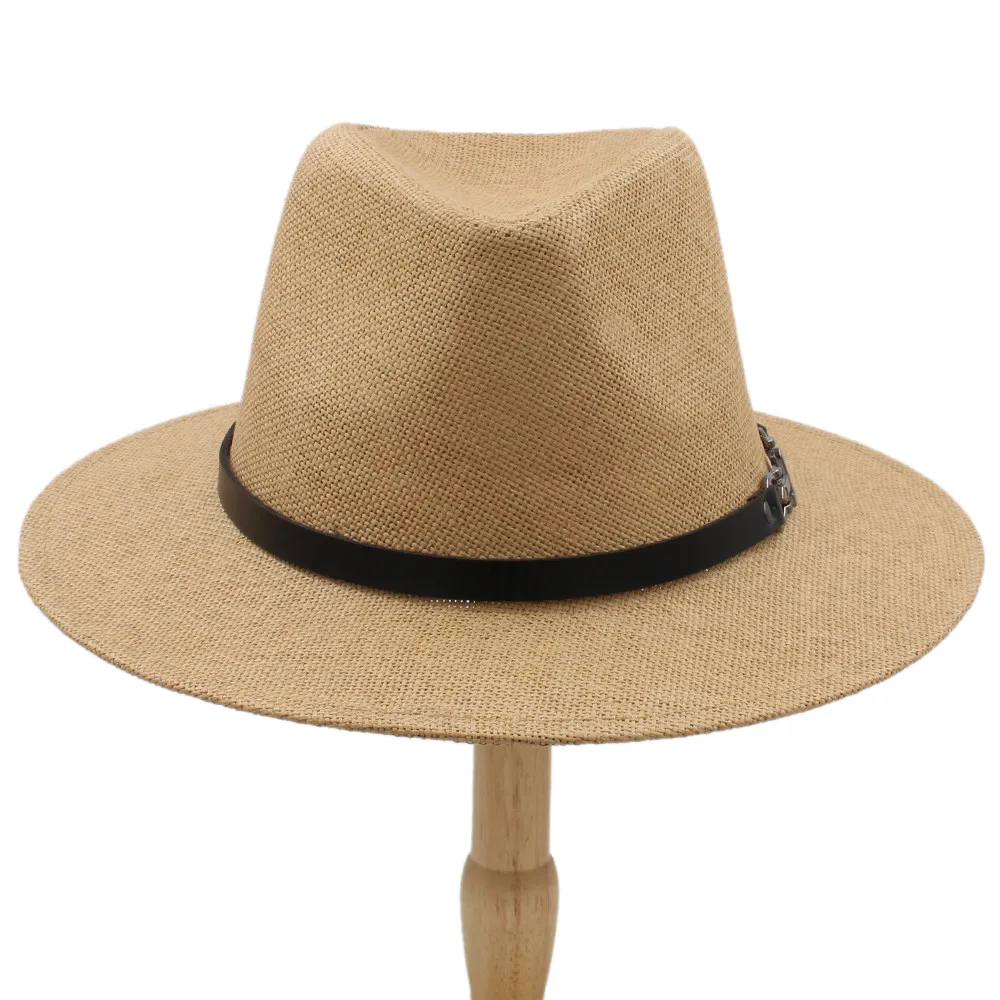 Соломенная Панама с широкими полями 100% соломенная шляпа от солнца для мужчин и