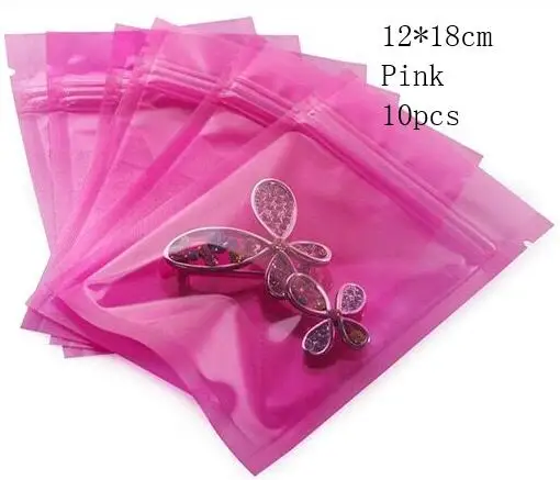 l clearpink ziplock 10 шт. DIY ремесло инструмент лазер пузырь мешок ручной работы голографический декор смола ювелирные изделия прозрачный карамельный цвет Упаковка Сумки Kawaii Arts - Цвет: l clearpink ziplock
