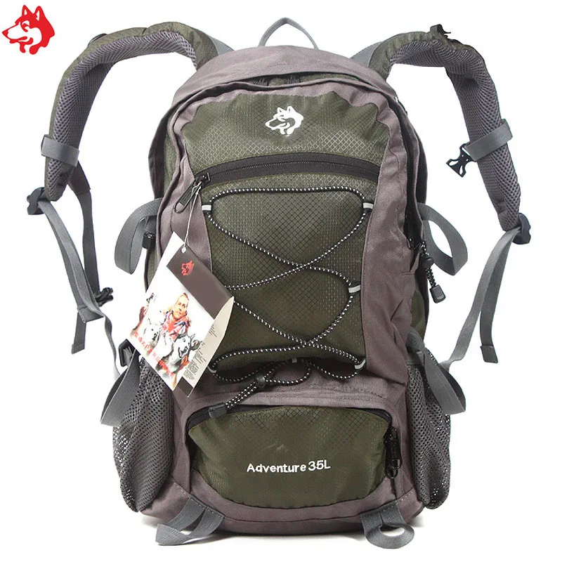35L Cheap Army green/Green/Orange/Red/Blue Hiking Camping Travel Bag Waterproof  mountaineering Rucksack bag Backpack