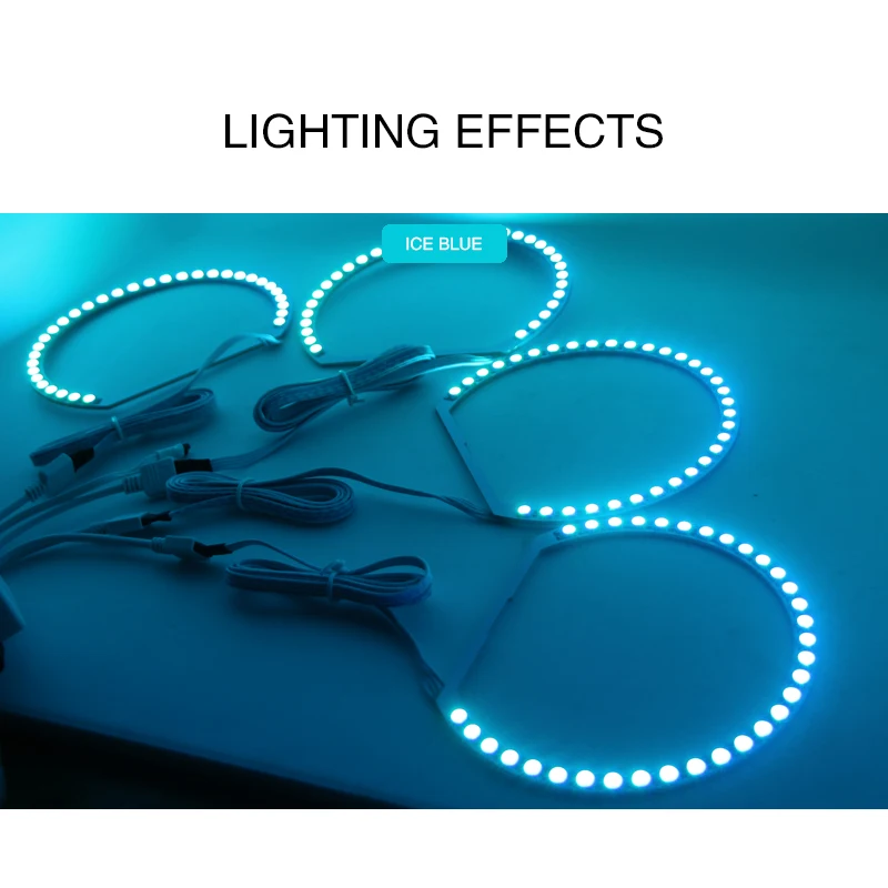 4X 131 мм 5050SMD разноцветный RGB светодиодный ангельские глазки для BMW E36 E46 E39 E38 3 5 7