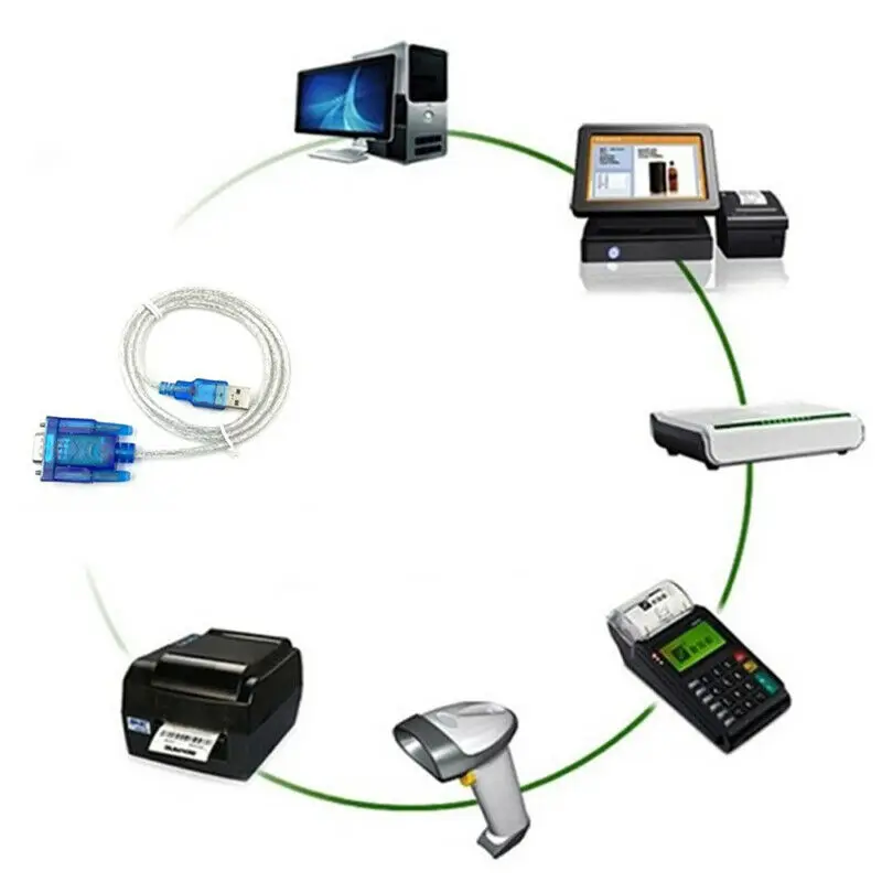 Горячая Распродажа USB в RS232 последовательный порт 9-контактный Мужской кабель COM