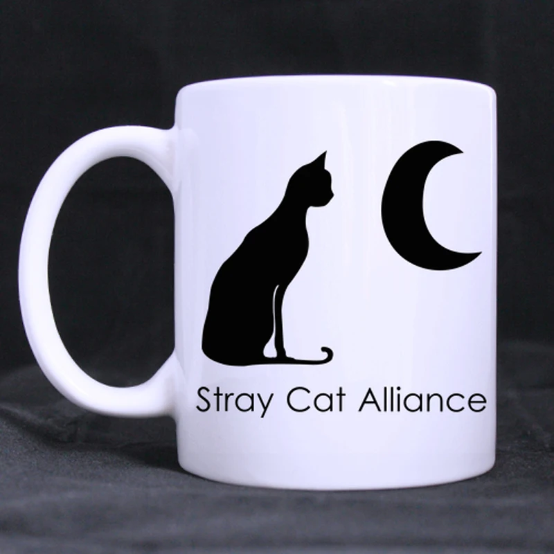 Бродячая кофейная кружка с индивидуальным дизайном Cat Alliance белые кружки для