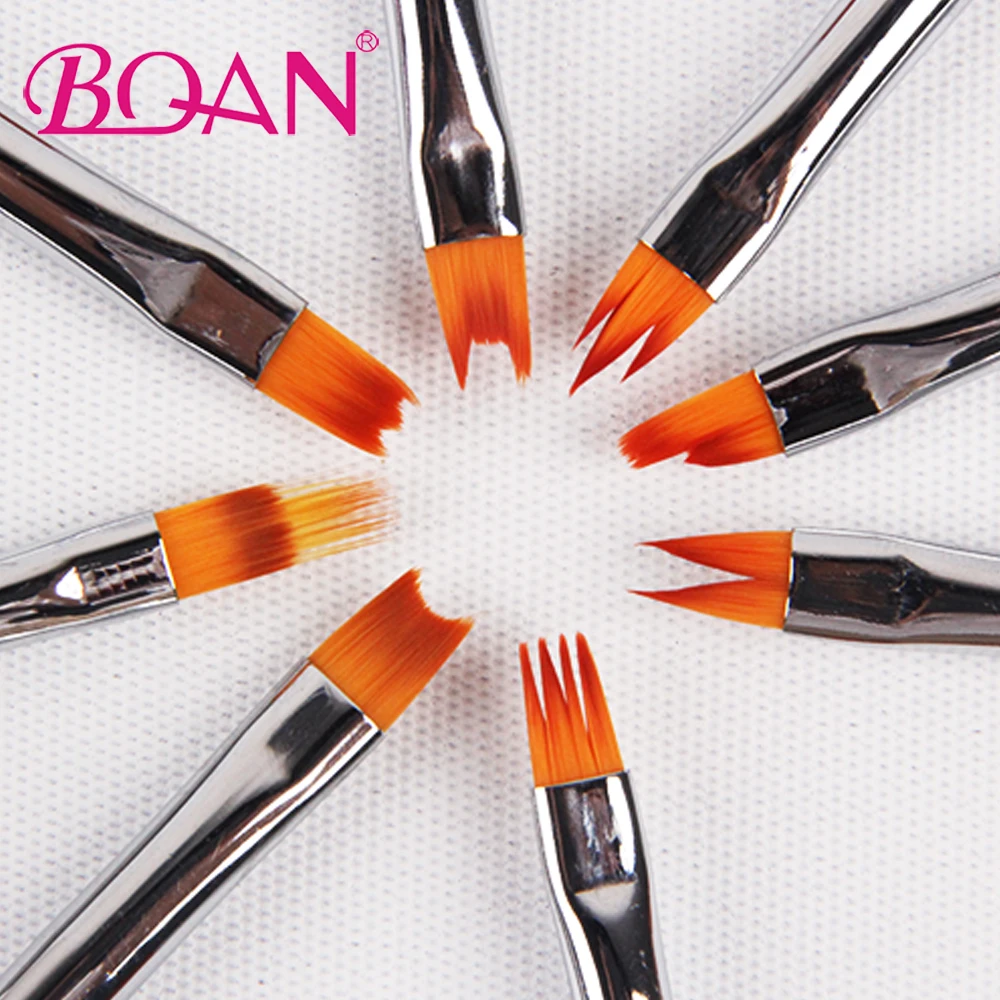 

BQAN 8 Pcs Different Shape UV Gel Nail Polish French Gel Brush Nail Art Painting Pen Set Nail Art Liner Nail Brush DIY Manicure