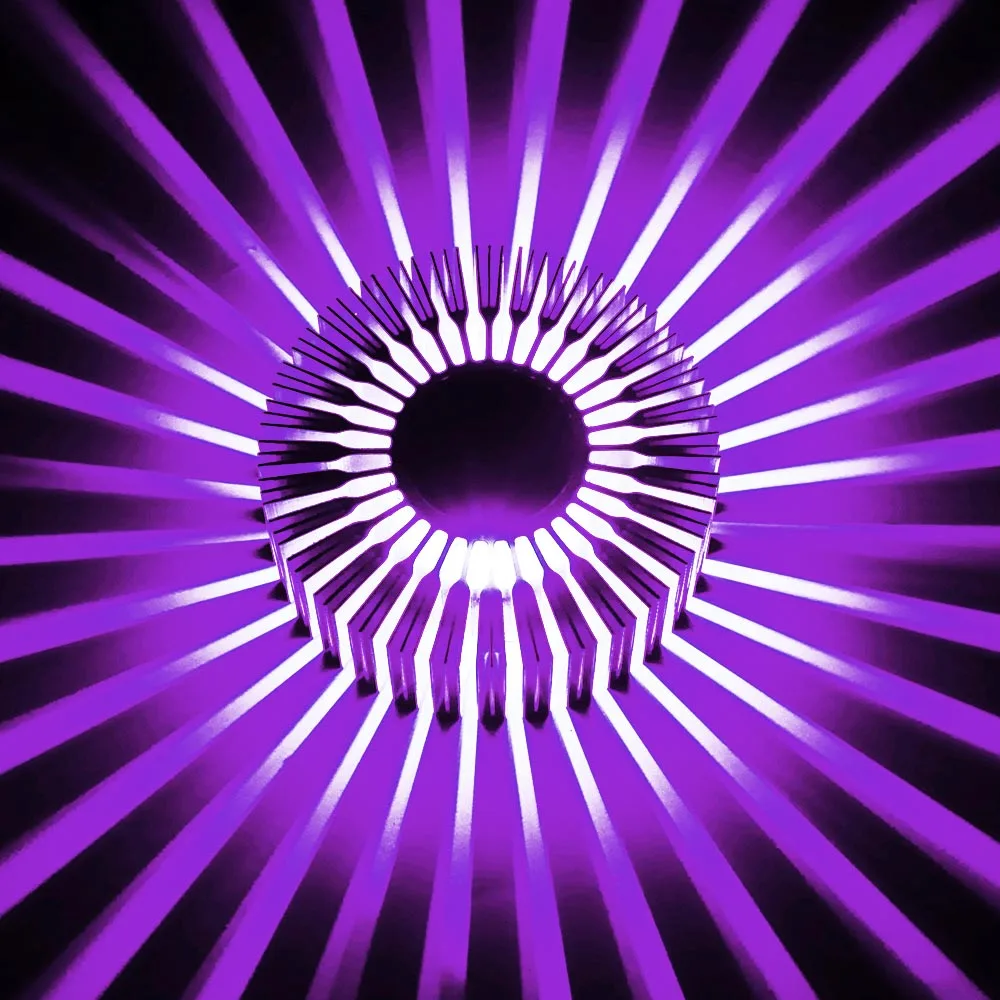 Purple No controller Светодиодный настенный светильник круглый потолочный светильник с изображением подсолнуха 3 Вт Алюминий 110/220V домашние бар КТВ Гостиная коридора отеля праздничного декора JL - Цвет абажура: Purple No controller