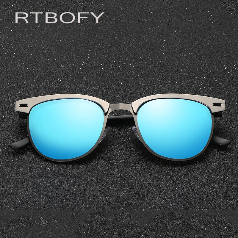 RTBOFY 2018 новые брендовые поляризованные солнцезащитные очки мужские черные в