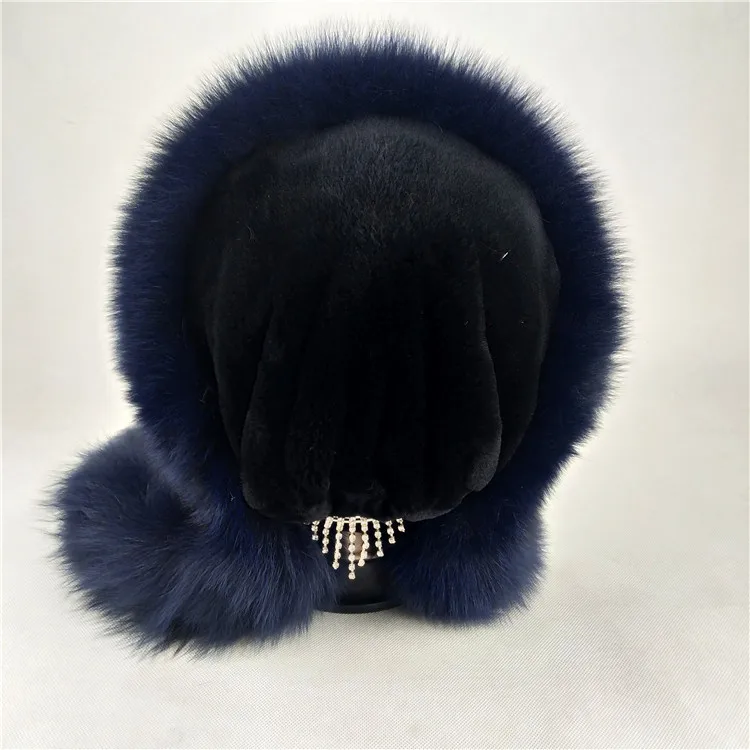 Новая роскошная зимняя меховая шапка с натуральным лисьим мехом женская
