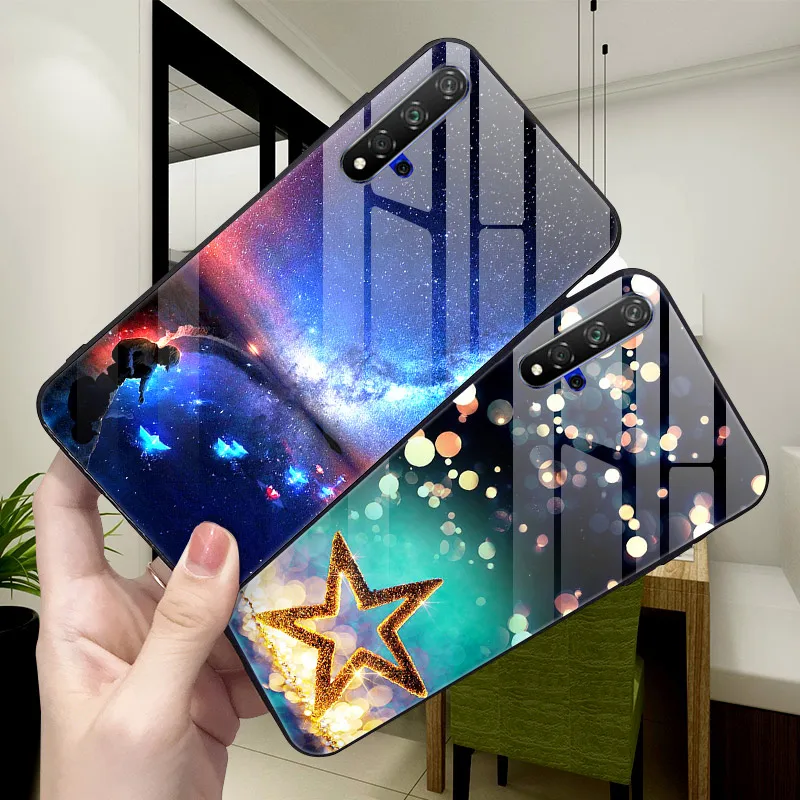 Чехол для huawei Honor 20, Жесткий Чехол из закаленного стекла с принтом, чехол для huawei Honor 20 Pro Lite Honor20 YAL-L21Cover Fundas