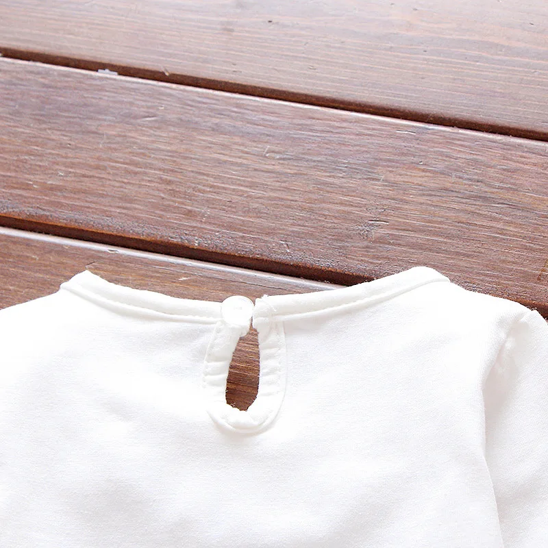 Baby Girl Suit Fashion Children Spring And Autumn Lotus Leaf Long-sleeved Rabbit Cartoon Image Cotton Coat Minnie