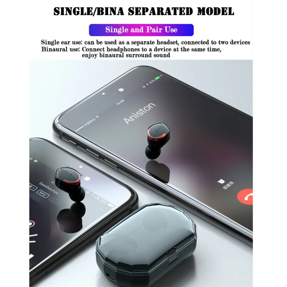 SZMUGUA TWS Bluetooth 5 0 беспроводные наушники с умным шумоподавлением стерео Hi Fi звуковая