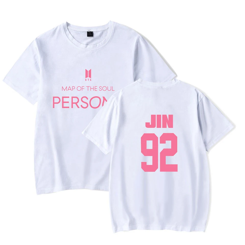 92JIM BangTanBoys карта душа Persona Женская летняя футболка Harajuku вееры для девушек Kpop