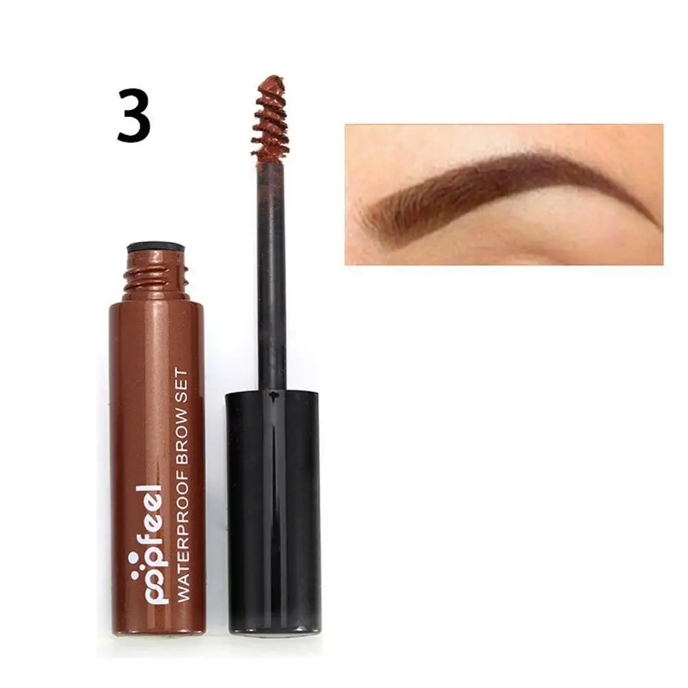 Dark brown Брендовая косметика для глаз, цветные карандаши, усилитель бровей, гель, коричневый, черный, кофейный, водостойкие, хна, цвет бровей, крем - Цвет: Dark brown