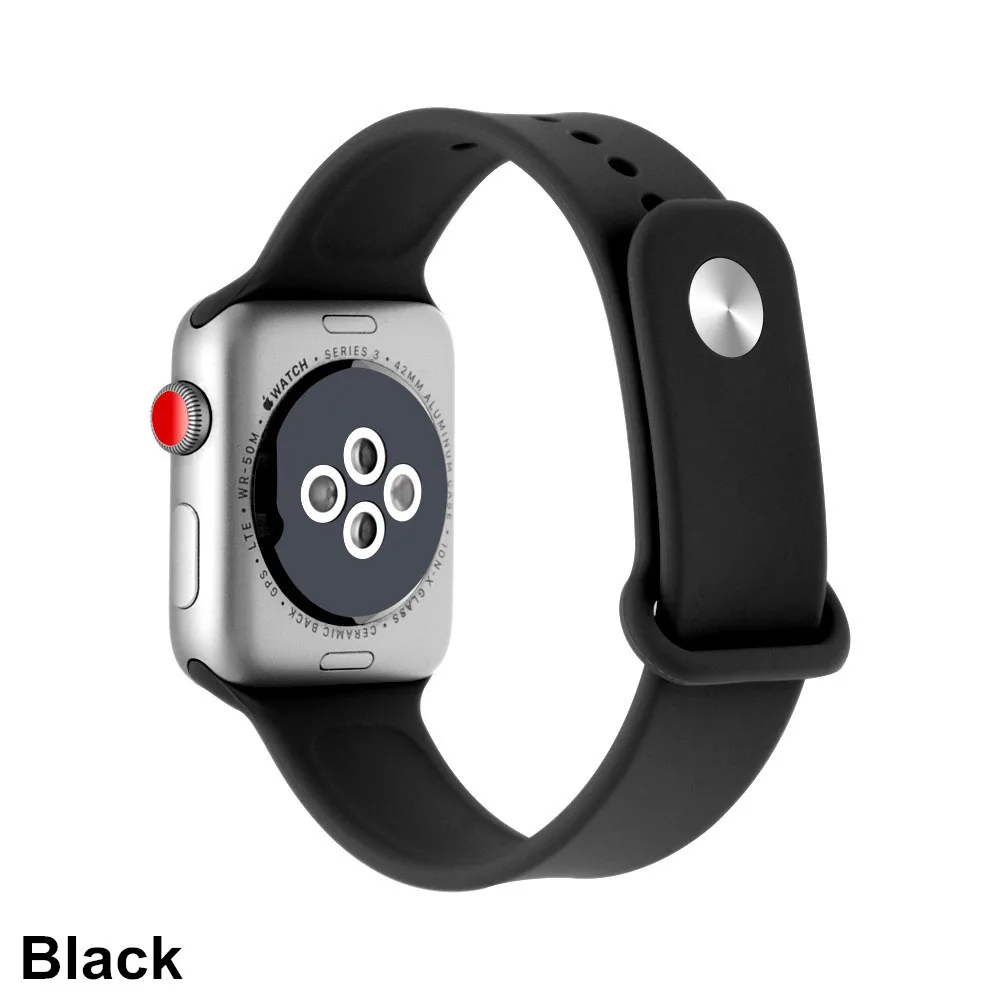 Ремешок для iWatch 38 мм 4 44 мм серия 4 3 2 1 ремешок силиконовый браслет для Apple Watch 42 мм 40 мм силиконовые женские ремни