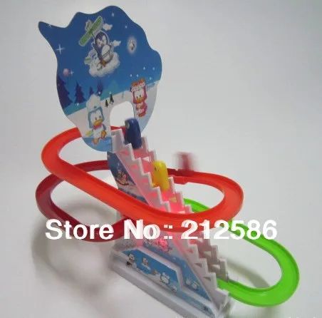 Дети забавные игрушки с музыки светло-до игрушки-поезд пингвин лестница монтаж