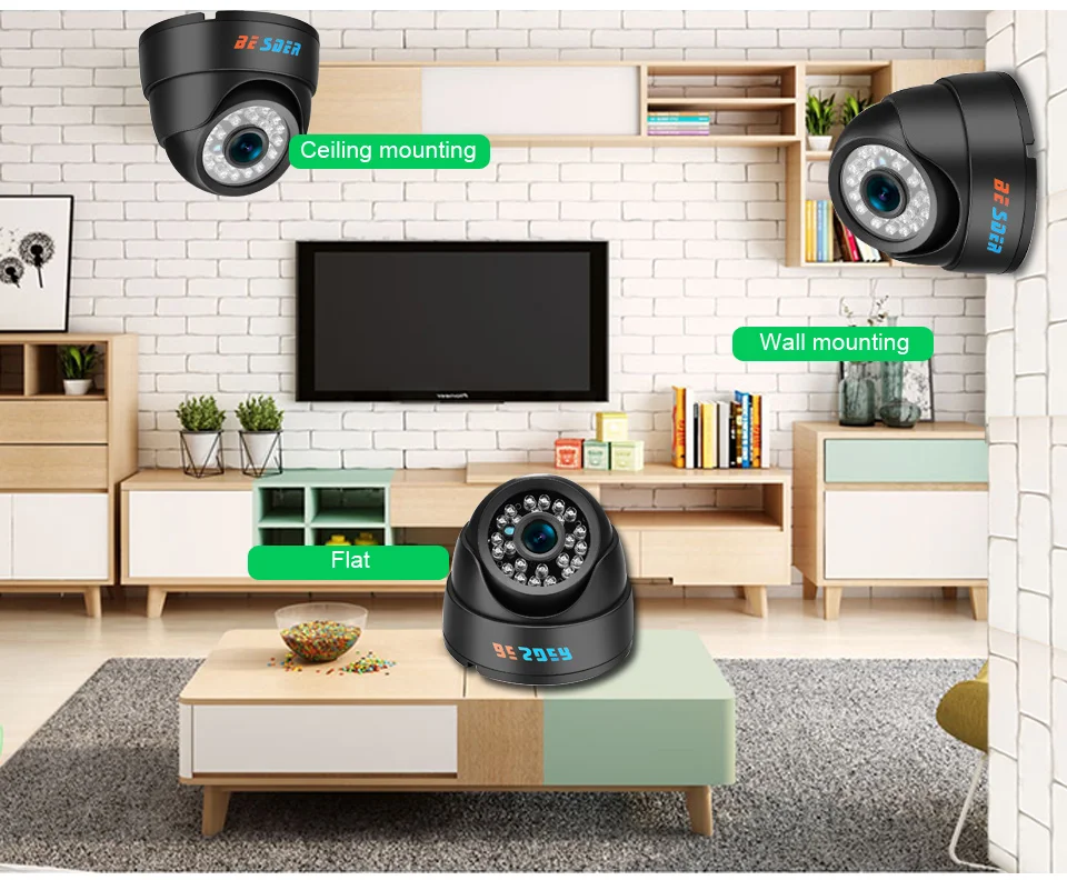 Besder широкоугольная HD 720P 960P 1080P проводная и беспроводная ip-камера P2P электронная сигнализация Домашняя безопасность Wifi ip-камера с 64G TF слотом для карт