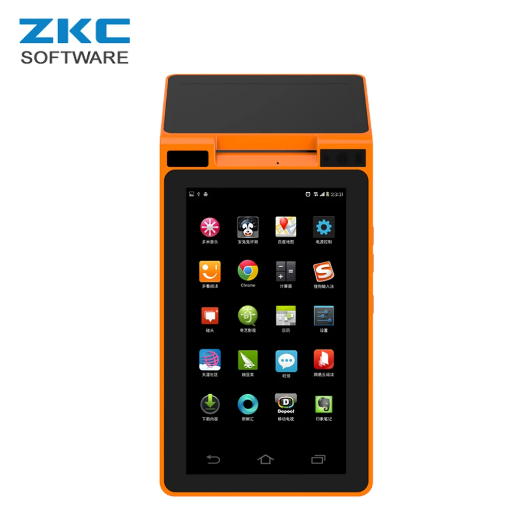 ZKC PC900S GPRS WiFi Android POS терминал с термопринтером NFC RFID камера|pos printer thermal|pos wifithermal wifi |