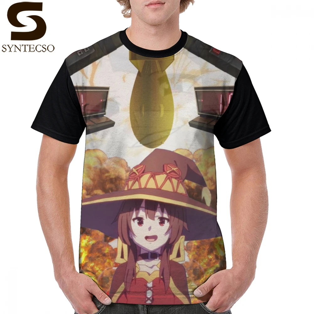 Megumin футболка бомба полиэстер весело Графический Футболка мужская рубашка с