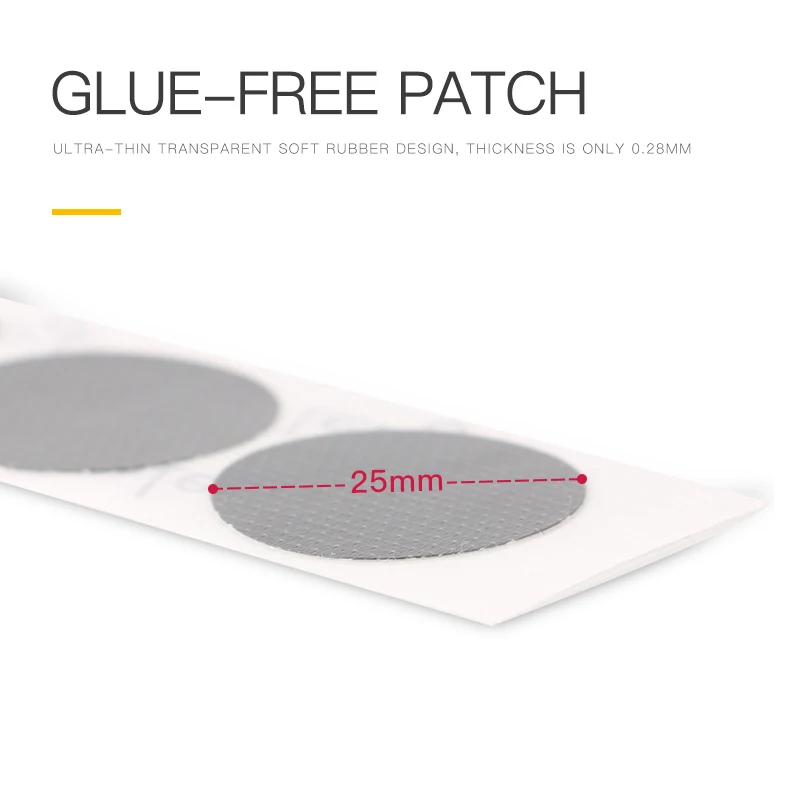 lebycle 24 Pcs Glueless Chip Patches Bicycle Inner Tire Repair Kit Mountain Bike Tyre Tools Piece Thin Road Acc | Спорт и