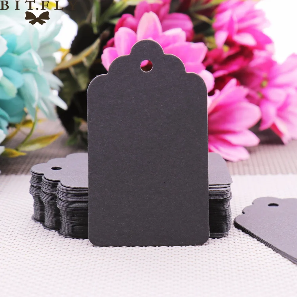 100 шт. прямоугольные бирки из крафт бумаги 3 размера|scrapbooking kraft paper|blank scrapbookspaper tags |