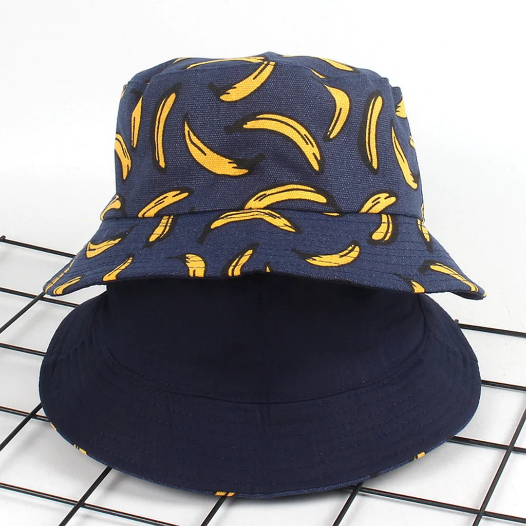 

Fisherman Hat Unisex Adult Double-sided Banana Fisherman Hat Sunscreen Outdoor Hat GiftZ118