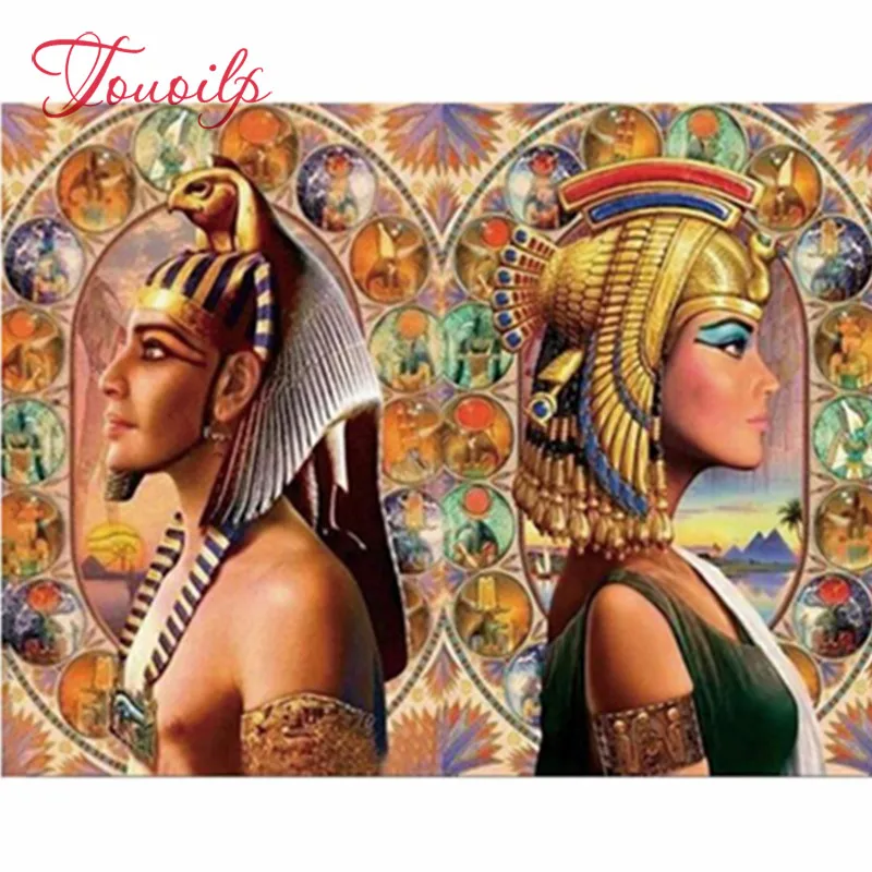 Алмазная 5d картина сделай сам вышивка египетской королевы и короля