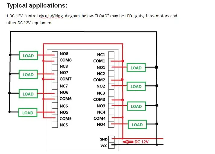 Dc 12V 8Ch Bluetooth реле Android Мобильный пульт дистанционного управления Переключатель 8