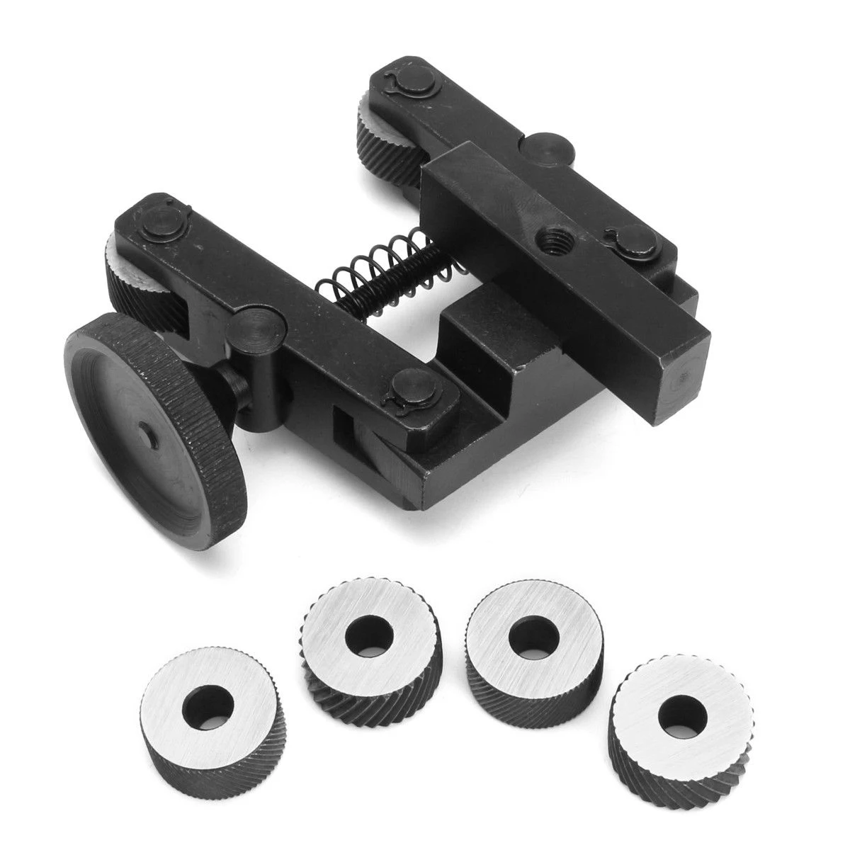 

1Set Durable Knurling Tool Holder Linear Knurl Tools Lathe Adjustable Shank + 6pcs CR15 Wheels For Lathe Spindle Bearings
