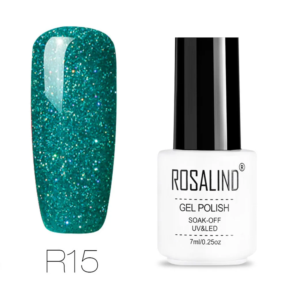 B ROSALIND Блестящий УФ-Гель-лак для ногтей Soak Off Nail Art верхнее покрытие Базовое покрытие гель лак для ногтей наборы для девочек C0804 - Цвет: B
