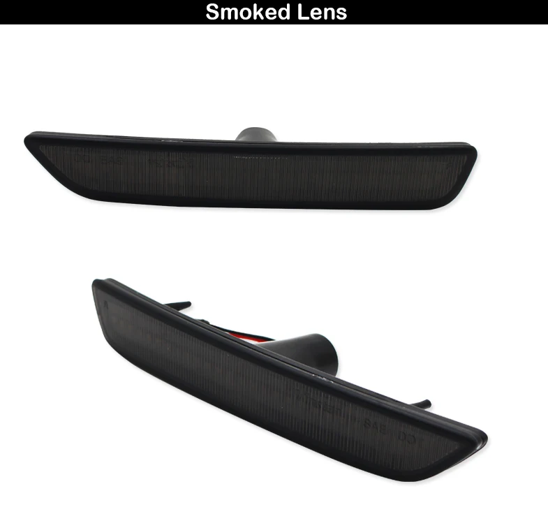 Smoked Lens Gtinthebox для автомобиля Ford Mustang Передние боковые габаритные лампы с янтарным желтым 6000k белым светодиодный фонарь для 10-14 Ford Mustang 12v - Испускаемый цвет: Smoked Lens