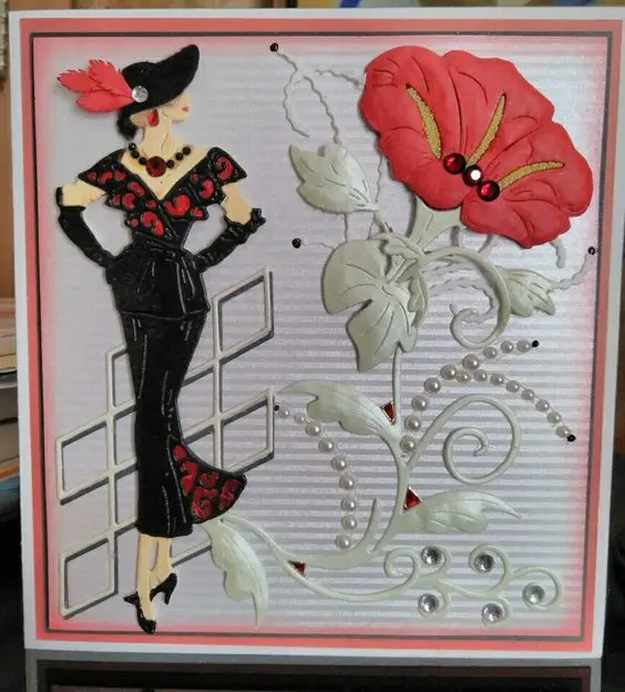 Металлические режущие штампы для молодых девушек трафарет DIY скрапбукинга