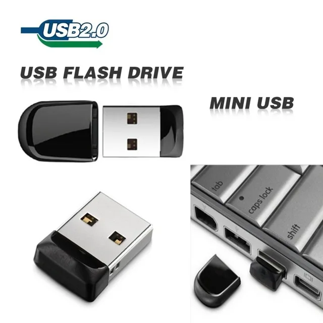 Супер мини черный USB флеш-накопитель 4 ГБ 8 16 Флешка 32 Гб 64 карта памяти Флеш
