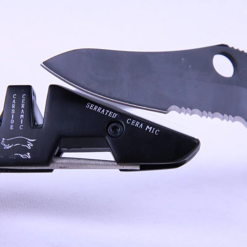 4в1 Spyderco полувоенные 2 карманные ножи сталь шлифовальный камень конический Кемпинг точилка Камень для заточки ножей