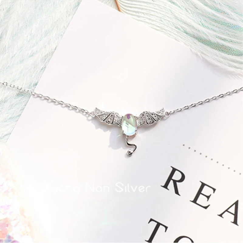 Ожерелье женское Mori Moonstone из стерлингового серебра 925 пробы с цепочкой Маленький
