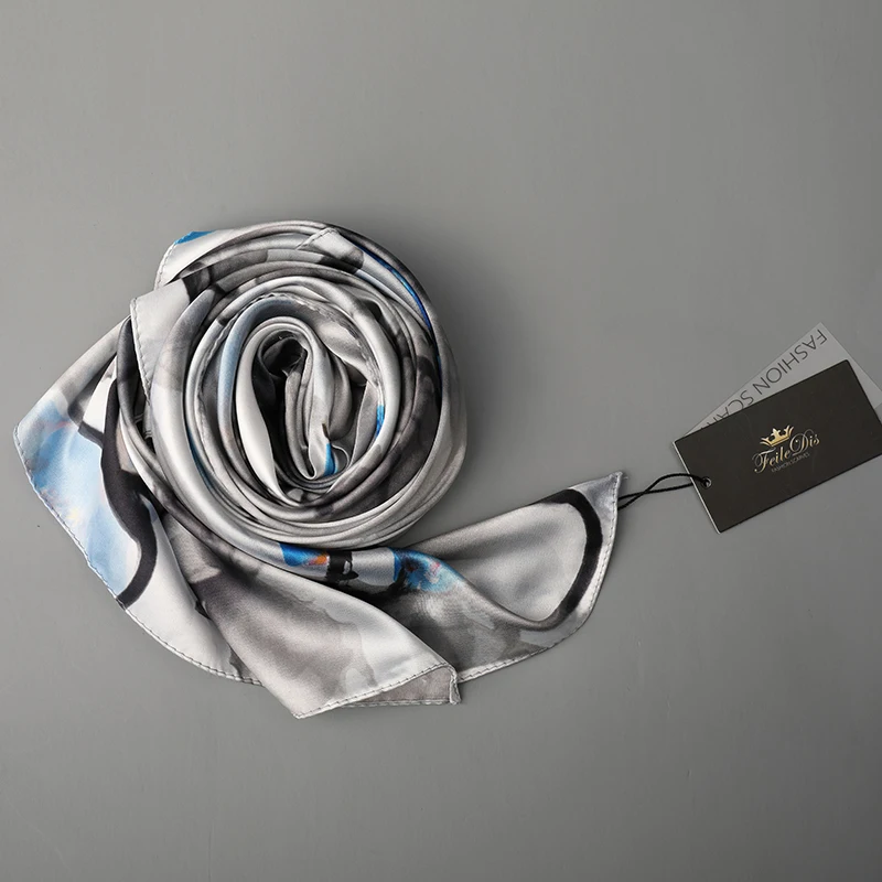 [FEILEDIS] 2017 шелковый шарф модная женская шаль многоцелевой двусторонний Замена