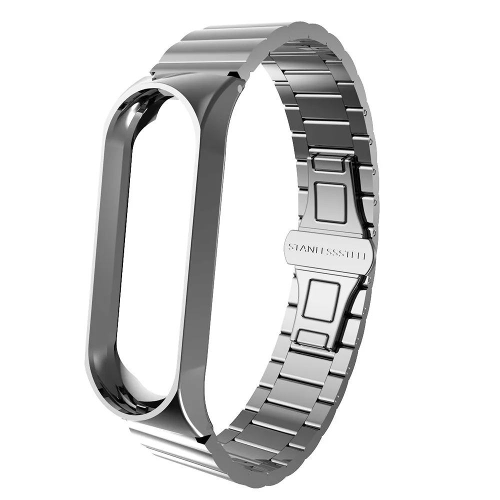 

HIPERDEAL Fashion Bamboo Grain Wrist Band Luxury Stainless Steel Bracelet Watch Band Strap For XiaoMi Mi Band 4 19Jun20