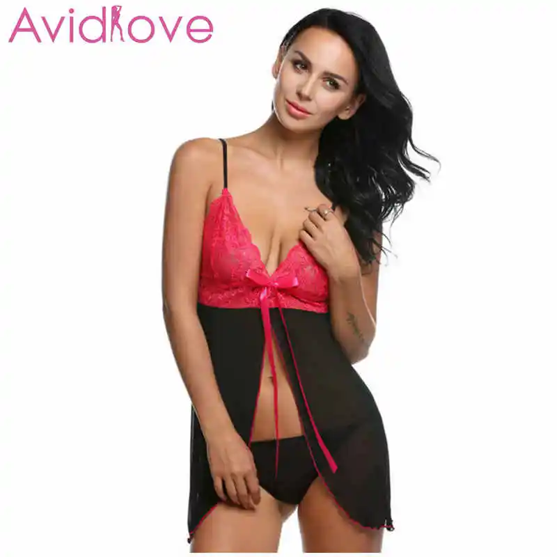 Avidlove дамское сексуальное горячее эротическое платье Babydoll прозрачное кружевное
